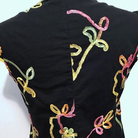 Zara Basic Cap Sleeves Button Down Blouse Women M - Picture 9 of 14